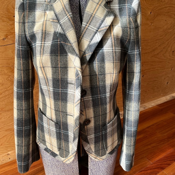 Well tailored Rene Lézard plaid blazer EUC - Picture 1 of 15
